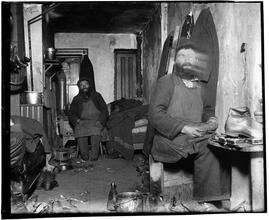 Shoemakers in their Ludlow Street Cellar, Dec. 1895.