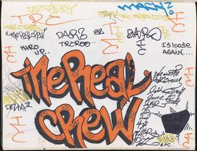 The Real Crew [Page in sketchbook belonging to TRC and Delta II.]
