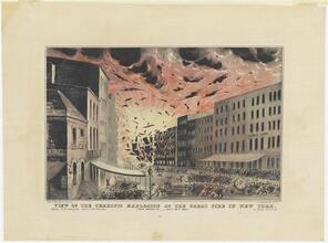 View of the Terrific Explosion at the Great Fire in New York.