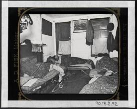 In a Ludlow Street tenement lodging cellar.