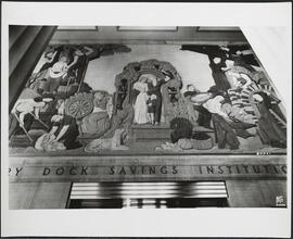 East 59th Street and Lexington Avenue. Dry Dock Savings Bank. Detail, mural over entrance