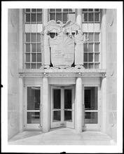 22nd Street and Lexington Avenue, N.E. corner. Domestic Relations Court, exterior view, close up of eagle on main door.