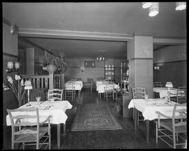 1 West 64th Street. Harperly Hall, view of restaurant, interior.