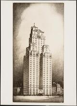 West 54th Street and Sixth Avenue. The Warwick Arms Hotel. Artist rendering by W. S. Wagner