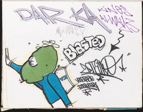 Blasted [Page in sketchbook belonging to Delta II.]