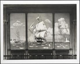East 59th Street and Lexington Avenue. Dry Dock Savings Bank. Interior, mural