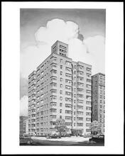 22nd Street and Lexington Avenue. Architectural rendering of apartments by Burt Sullivan.