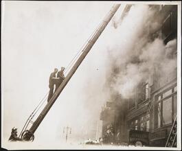 [Fire at tap dancing school, West 48th Street.]