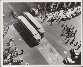Streetcars at 42nd St. & 5th Ave.
