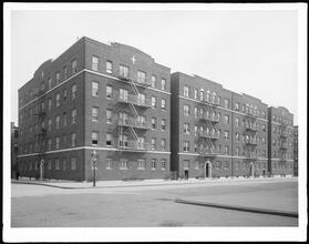 Audubon Avenue between West 185th and 186th Streets. Mordecai Apartment house.