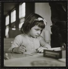Orphanage [Girl drawing.]
