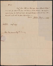 Letter from John Jay to Peter Jay Munro, August, 1797