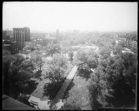 View of Washington Square Park looking west from New York University.