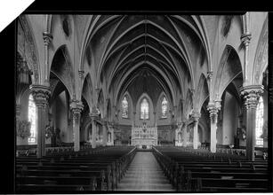 Our Lady of Good Counsel [Church]. General interior, no light in chancel.