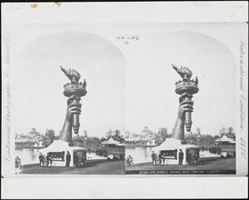 Colossal Hand and Torch "Liberty" [Statue of Liberty at the International Exhibit at the Centennial.]