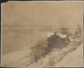 [House at 87th Street and the Hudson River.]