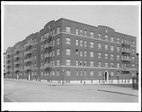 Audubon Avenue between West 185th and 186th Streets. Mordecai Apartment house.