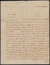 Letter from John Quincy Adams to Peter Jay Munro, April 12, 1784