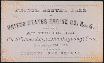 Second Annual Ball of United States Engine Co. No. 4
