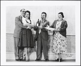 [Gustav Berger, Charlotte Goldstein, Jacob Jacobs and Betty Jacobs in an unidentified production.]