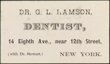 Dr. G. L. Lamson, Dentist