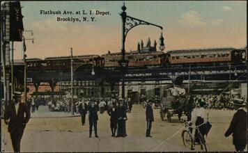 Flatbush Ave. at L. I. Depot, Brooklyn, N. Y.