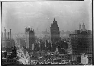 New York City views. Tudor City from the Panhellanic Building.