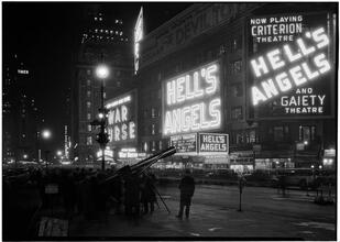 New York City, Times Square. Closeup of telescopes.