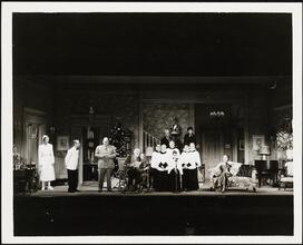 ["The Man Who Came to Dinner" theater still.]