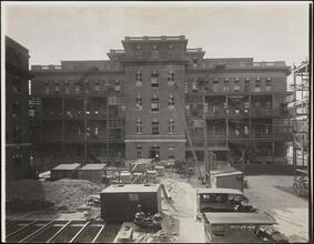 [Construction of new ward wing addition, Harlem Hospital.]