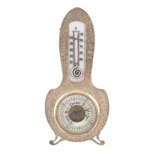 Silver Thermometer & Barometer