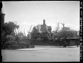 Broadway Series. View of house which stands at northeast corner of Broadway and 114th Street.