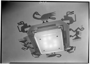 Broadmoor Restaurant. Detail of Grille lighting fixture.