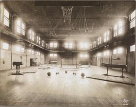 [Gym in the 28th Street public baths.]