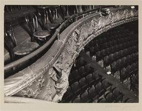 Fifth Avenue Theatre, Showing Section of the Orchestra and First Balcony