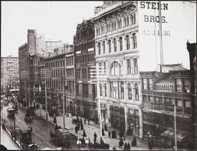 [23rd Street, looking east from Eden Museum.]