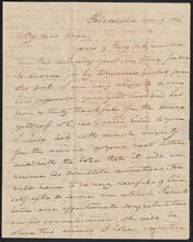 Letter from William Heathcote De Lancey to Anne Charlotte McAdam, November 19, 1836
