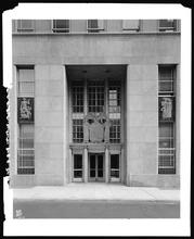 22nd Street and Lexington Avenue, N.E. corner. Domestic Relations Court House, detail of entrance and two panels.