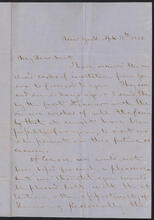 Letter from Edward Floyd De Lancey to Anne Charlotte McAdam, April 30 and May 3, 1852