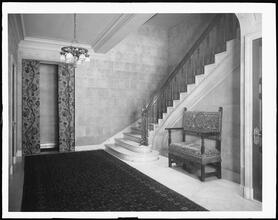 41 East 65th Street. B.B. Sloan residence, detail of stairs on ground floor.