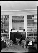 Mrs. R. Eldridge [residence]. Library toward fireplace.