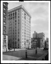 98th Street and West End Avenue, S.E. corner. Apartment House, exterior view.