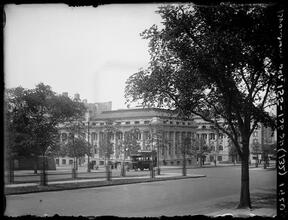 Broadway Series. View looking north showing the west side of Broadway between 155th and 156th Streets called Audubon Park, in which many distinguished societies have their special buildings, the archi