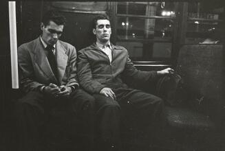 Walter Cartier, Prizefighter of Greenwich Village [Walter and Vincent Cartier on the subway.]