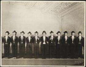 [Theater still of an unidentified production.]