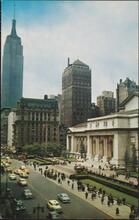 [New York Public Library and Empire State Building.]