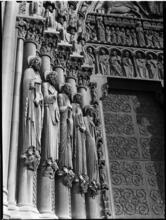 [Architectural detail of a church door.]