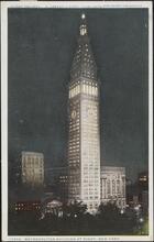Metropolitan Building at Night, New York.