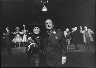 ["Break a Leg" theater still.]