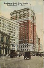 Broadway at Herald Square showing McAlpin Hotel, New York.